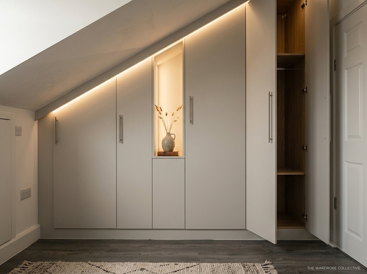 Loft conversion with LED wardrobe lighting Dagenham